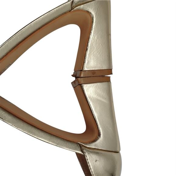 Chinese Laundry Velma Metallic Gold Heels Sandals Ankle Strap Size 38.5 8 - Picture 8 of 10